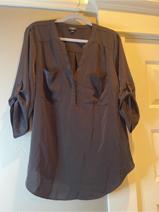 torrid Tops - Torrid Harper Black Georgette Pullover‎ Blouse